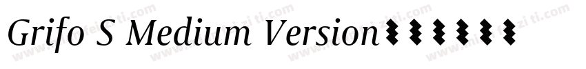 Grifo S Medium Version字体转换